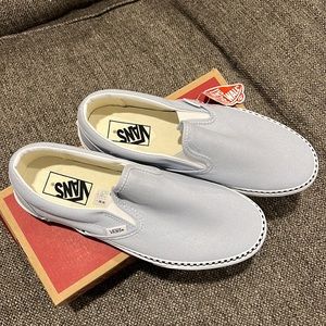 Vans “off the wall” classic slip-on unisex shoe.